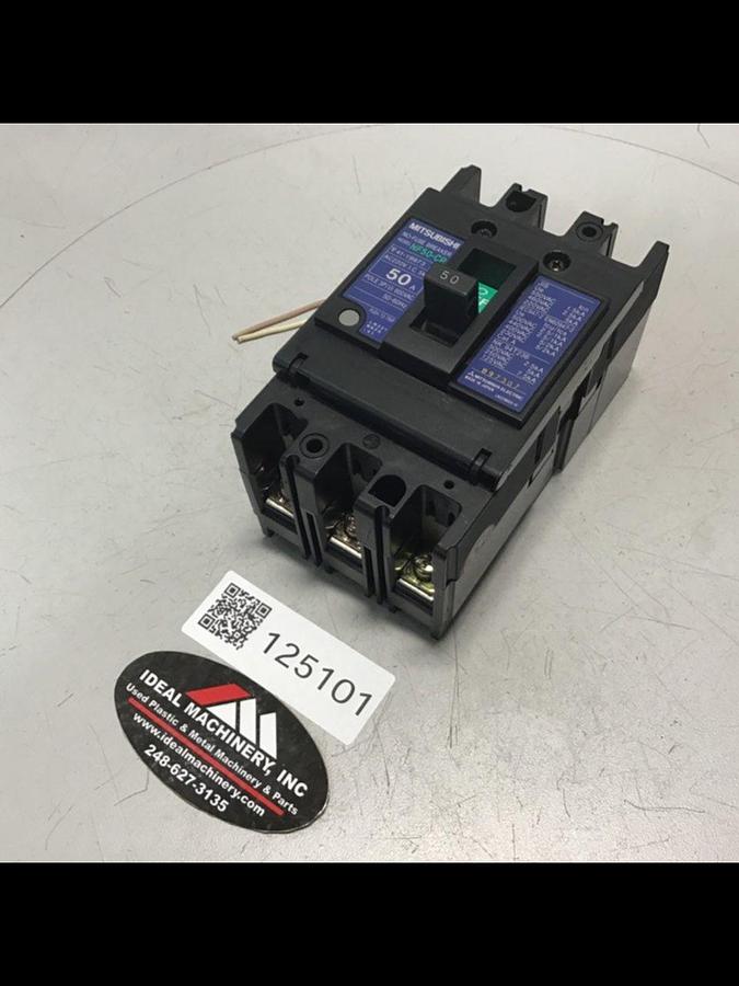 Used MITSUBISHI 40 Amp Circuit Breaker NF50-CP-40 USED