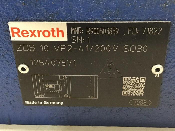 Used REXROTH Valve ZDB 10 VP2-41/200V S030 #137553