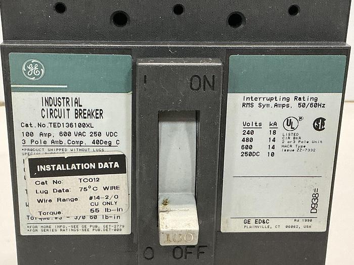 Used GENERAL ELECTRIC TED136100XL