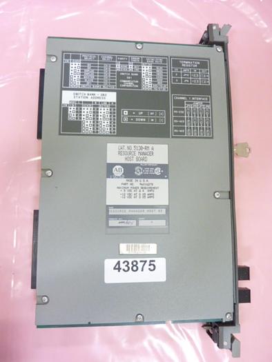 Used ALLEN BRADLEY Resourse Manager Host Board 5130-RM SER A #43876