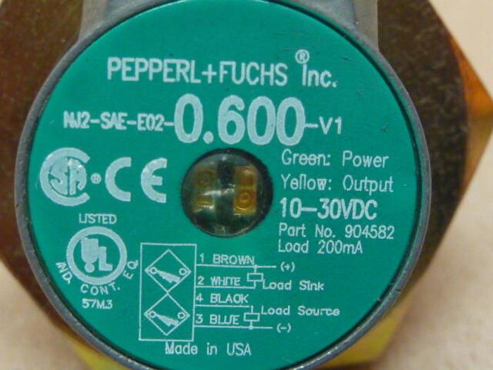 PEPPERL & FUCHS Proximity Sensor NJ2-SAE-E02-0-600-V1 #32672
