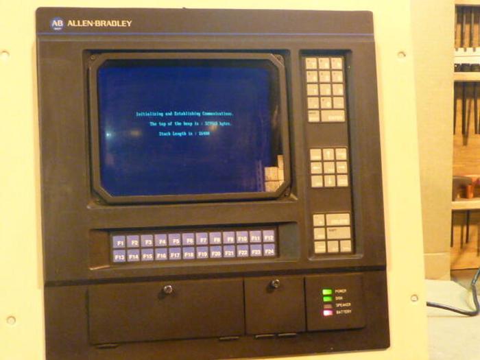 Used ALLEN BRADLEY T-60 Panel Mount Terminal 6160-PCD1 A Used