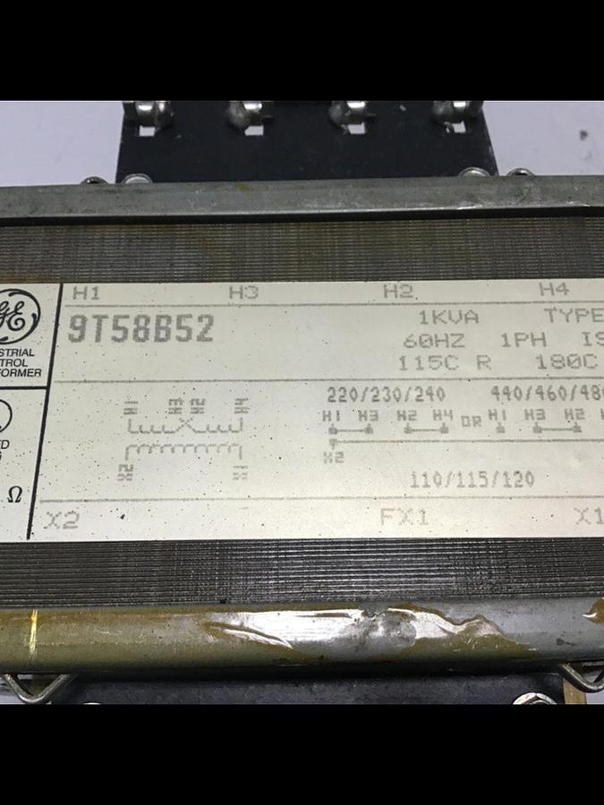 Used GENERAL ELECTRIC 1.0 kVA Transformer 9T58B52 USED