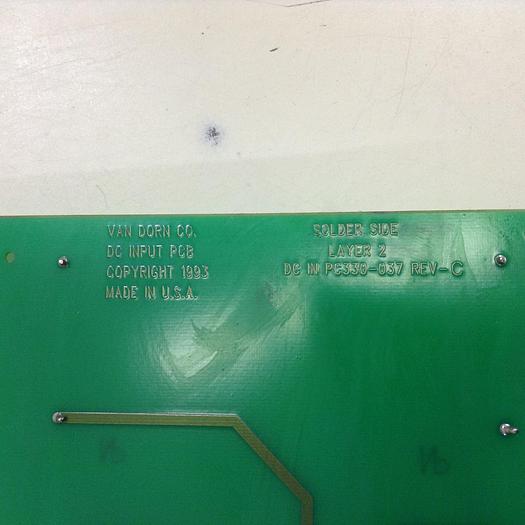 Used VAN DORN DC Input Board 330037 PC330-037 330-037 #83065