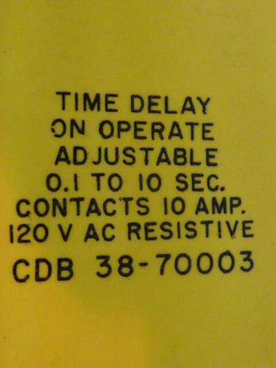 Used POTTER & BRUMFIELD Relay CDB 38-70003 #29969