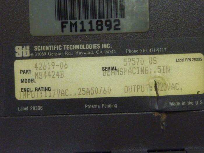 Used STI Light Curtain Control MS4424B #55057