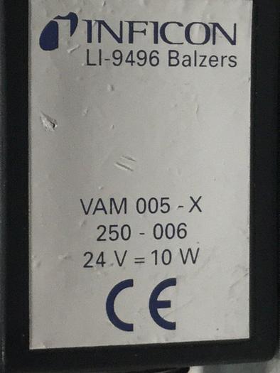 Used INFICON Solenoid Valve VAM005-X LI-9496 BALZERS #104343