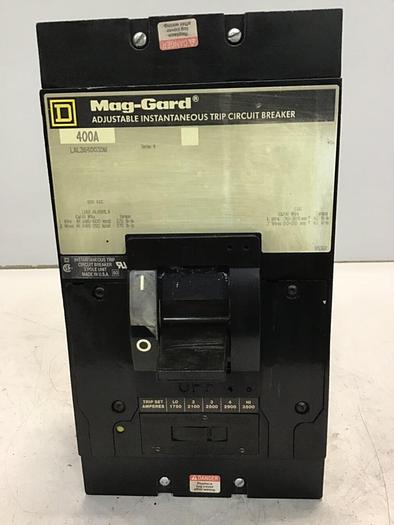 Used SQUARE D 400 Amp Circuit Breaker LAL3640035M Used