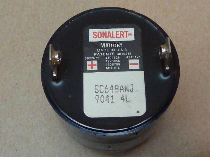 Used SONALERT Signal, Buzzer SC648ANJ #30098