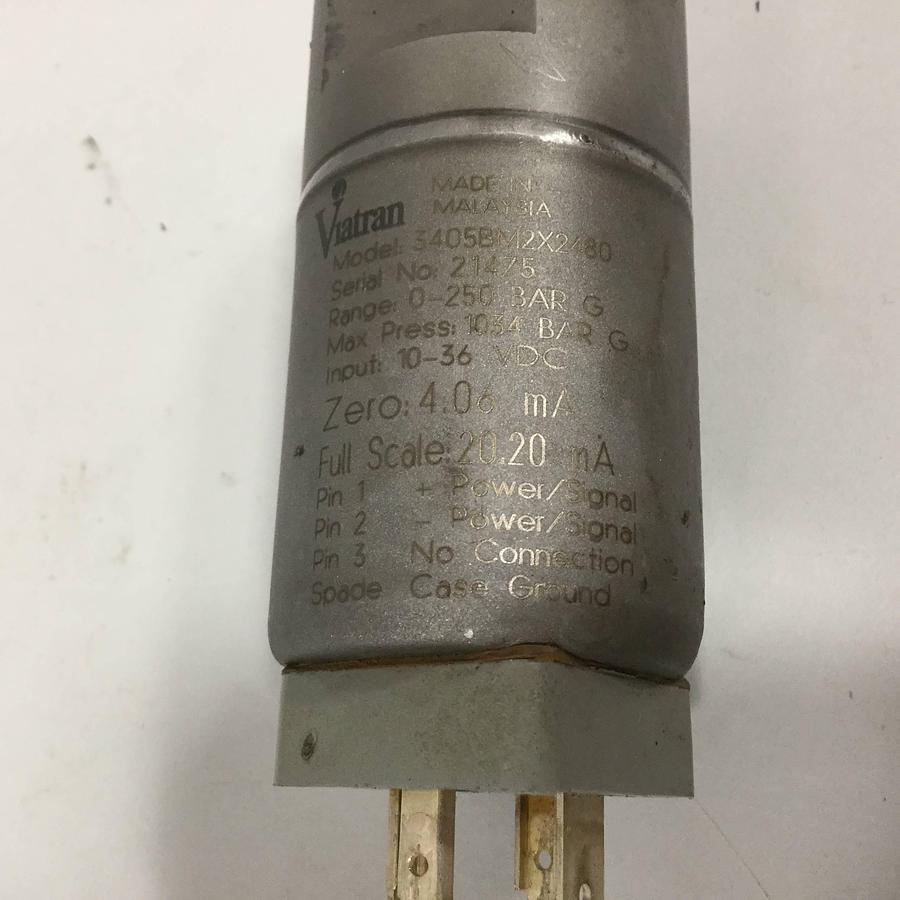 Used VIATRAN Pressure Transducer 3405BM2X2480 Used