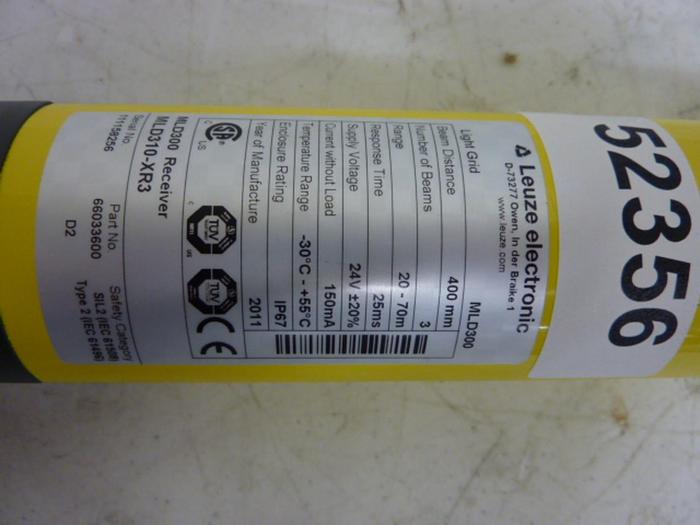 Used LEUZE Light Curtain Receiver MLD310-XR3 #52356