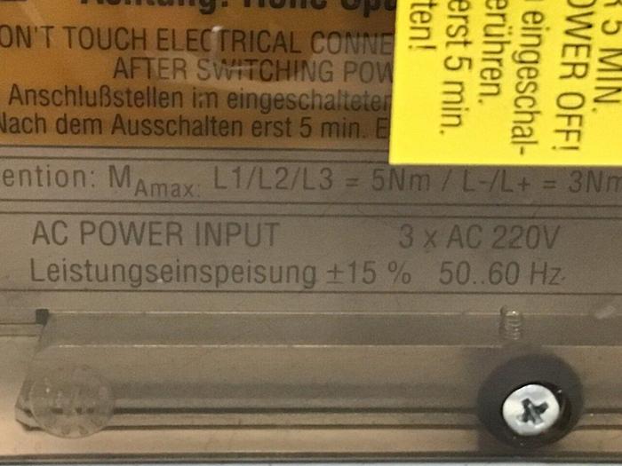 Used INDRAMAT Power Supply TVM2.4-050-220/300-W1/220-380 Used