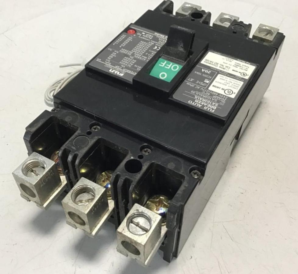 Used FUJI ELECTRIC 20 Amp Circuit Breaker SA103RAUL20 USED