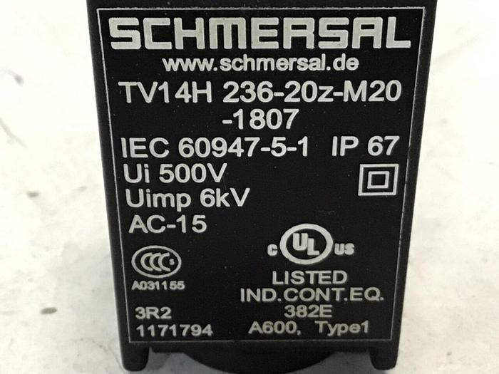 Used SCHMERSAL Limit Switch TV14H236-20ZM20-1807 #121920