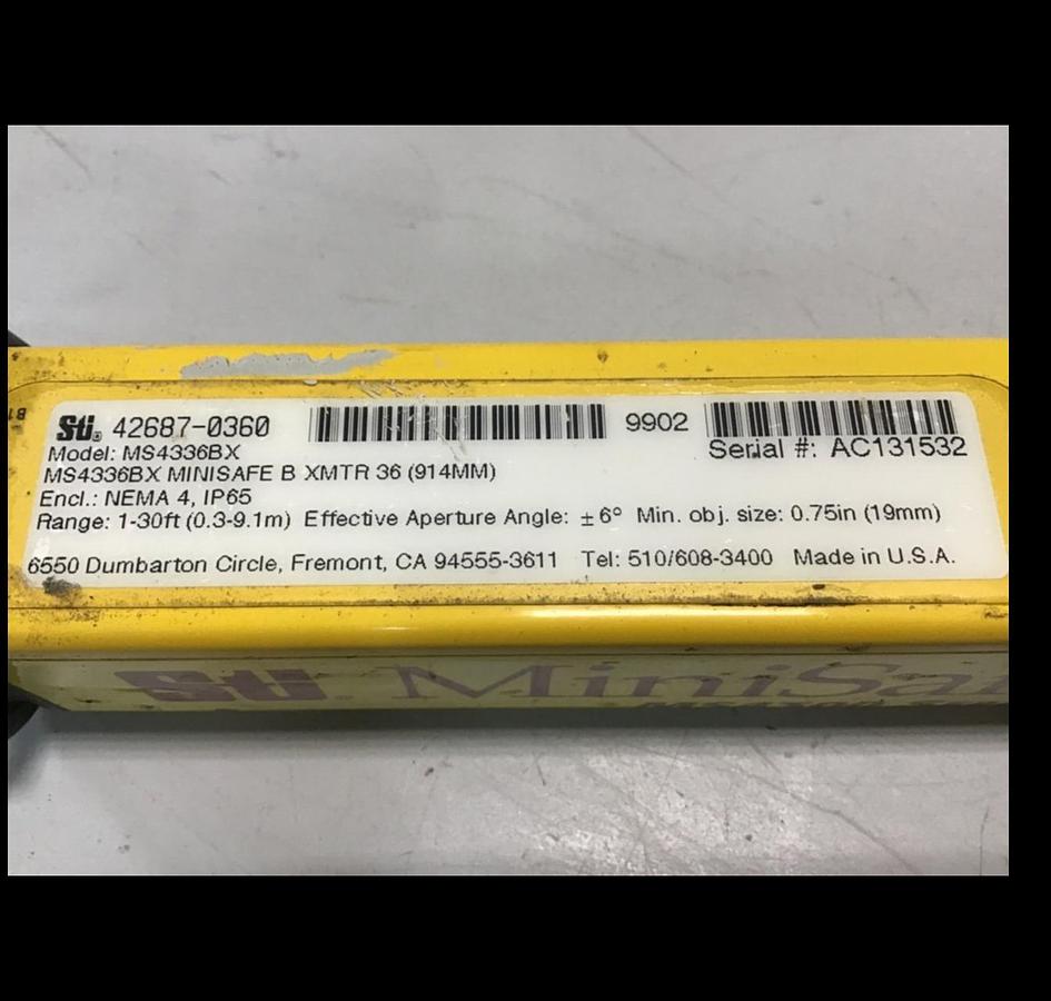 Used STI Light Curtain Transmitter MS4336BX Used