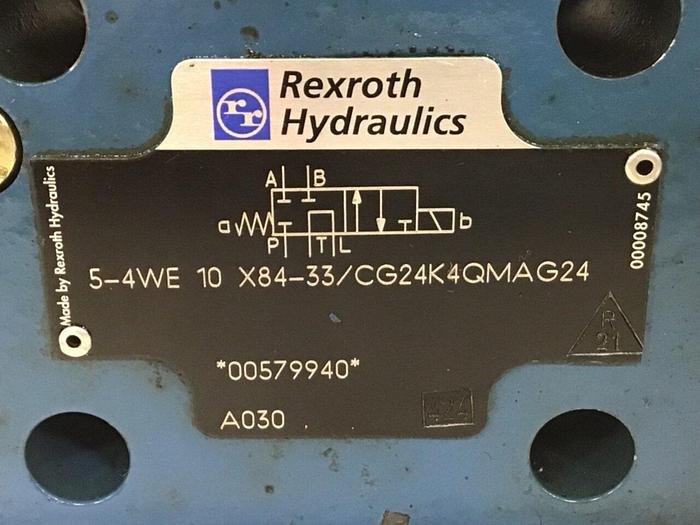 Used REXROTH Valve 54WE10X8433/CG24K4QMAG24 USED #142130