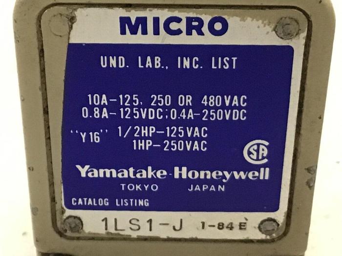 Used YAMATAKE Micro Limit Switch 1LS1-J #122156
