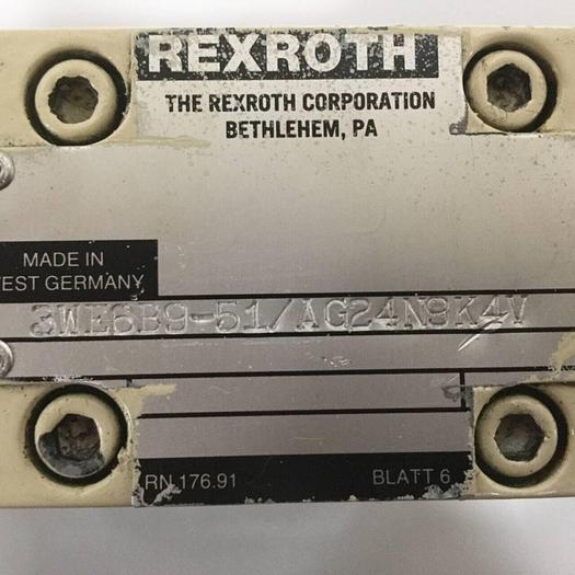 Used REXROTH Valve 3WE6B951AG24N9K4V #90393