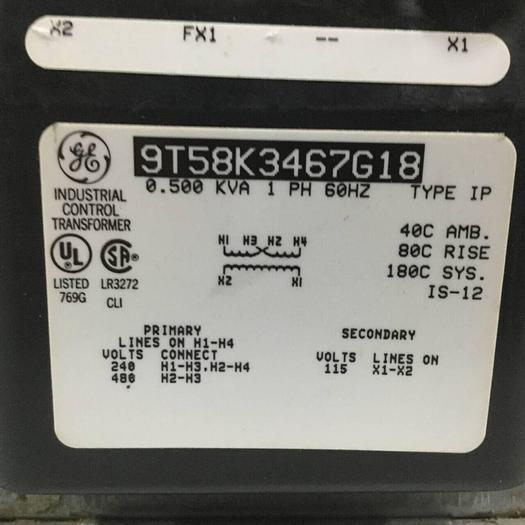 Used GENERAL ELECTRIC / GE 0.500 kVA Transformer 9T58K3467G18 #91156