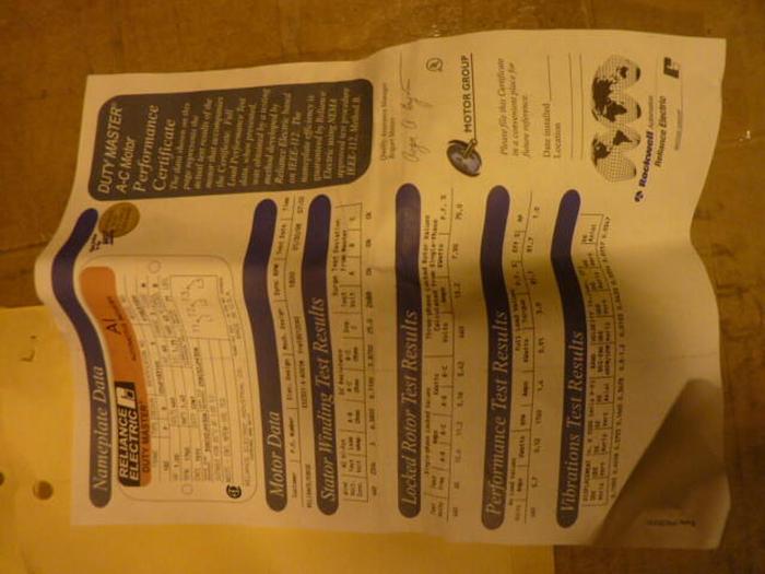 RELIANCE ELECTRIC 1 HP Duty Master Motor P18G3100F #28916