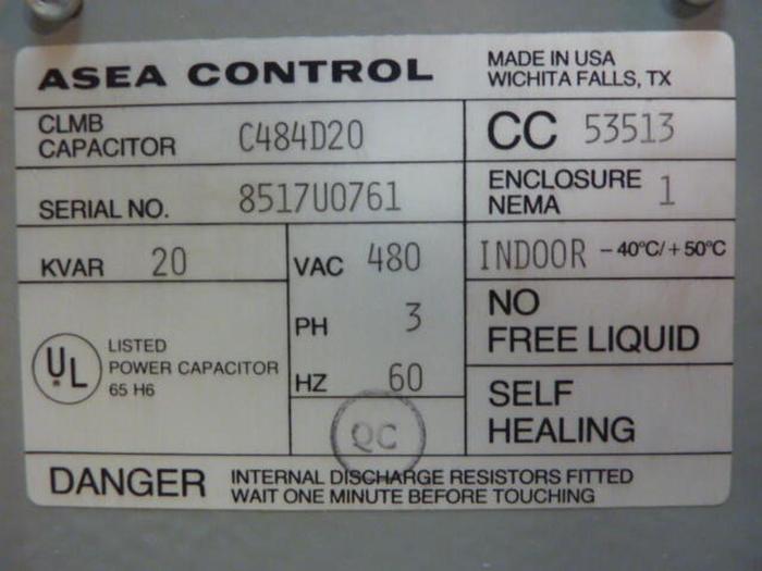 ASEA BROWN BOVERI Capacitor C484D20 #28614