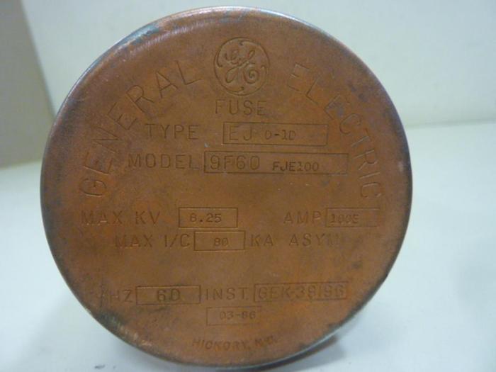 Used GENERAL ELECTRIC 100 Amp Fuse 9F60 FJE100 #66889
