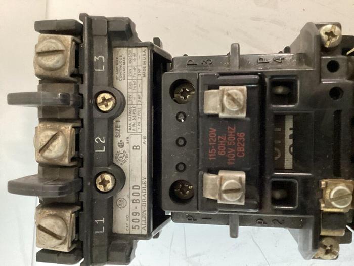 Used ALLEN BRADLEY Starter Size 1 509-BOD SER B W34 #31229