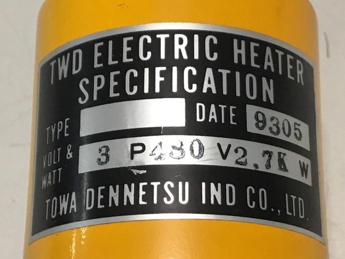 Used TOWA SEIDEN 2.7 kW Heater Element 3P480V2.7KW #126050