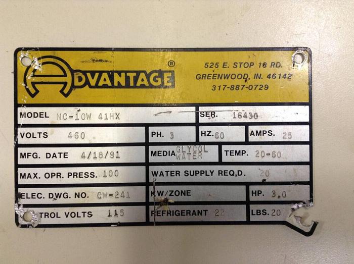 Used CHILLER Circuit Board 841106 #87559