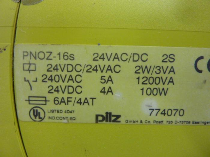 Used PILZ Safety Relay PNOZ-16S24VAC/DC2S #52266