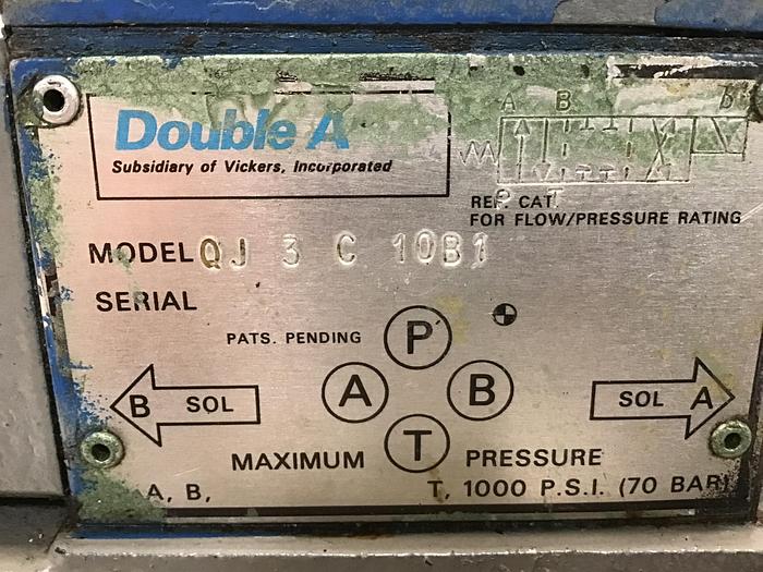 Used DOUBLE A QJ8T010A1E Valve Used #142154