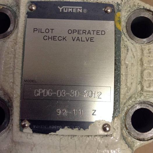 Used YUKEN Pilot Operated Check Valve CPDG-03-30-2012 #78637