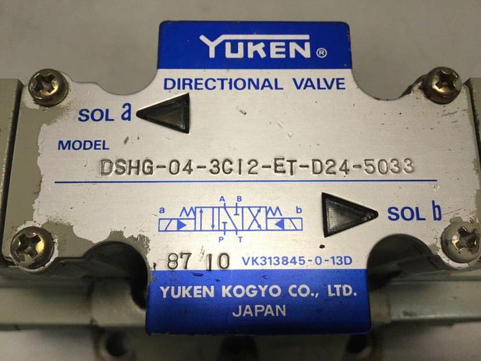 Used YUKEN Directional Valve DSHG-04-3C12-ET-D24-5033 #141107