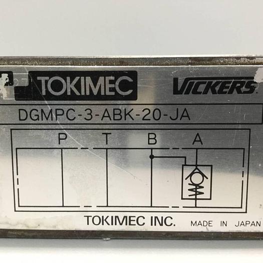 Used VICKERS Tokimec Valve DGMPC3ABK20JA #91731