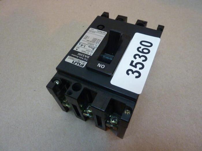 Used FUJI ELECTRIC 1.4 Amp Circuit Breaker SA33M-1.4 #35360