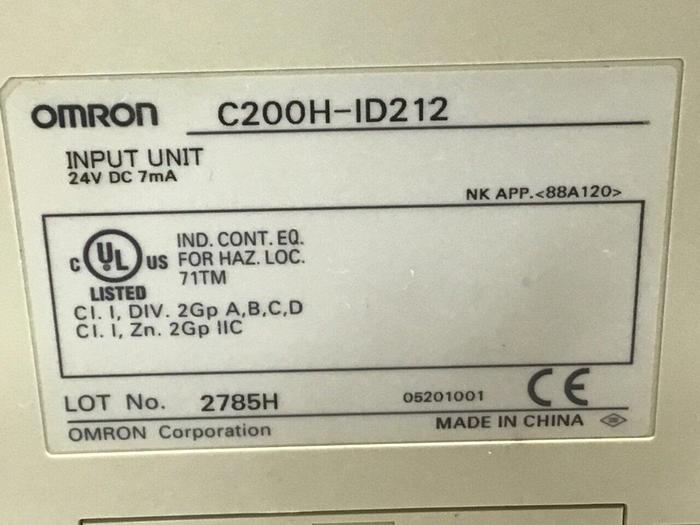 Used OMRON Input Module C200H-ID212 #64506