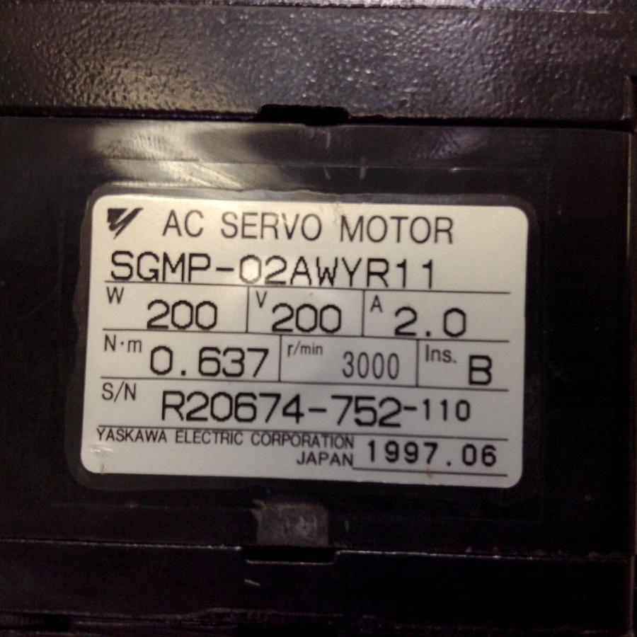 Used YASKAWA AC Servo Motor SGMP-02AWYR11 #73531