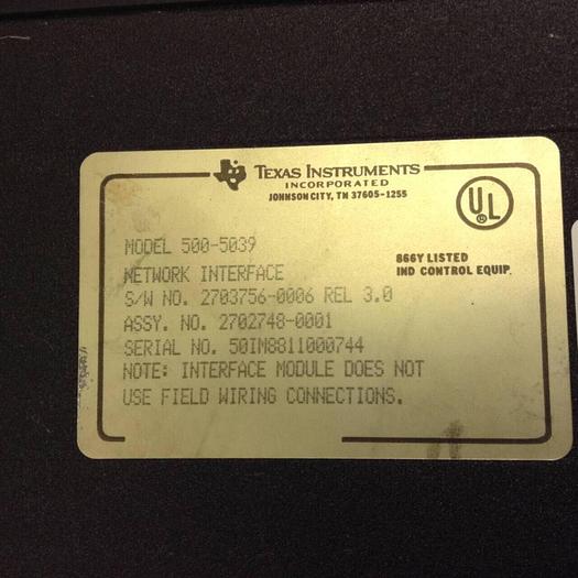 Used TEXAS INSTRUMENTS Network Interface 500-5039 #84383