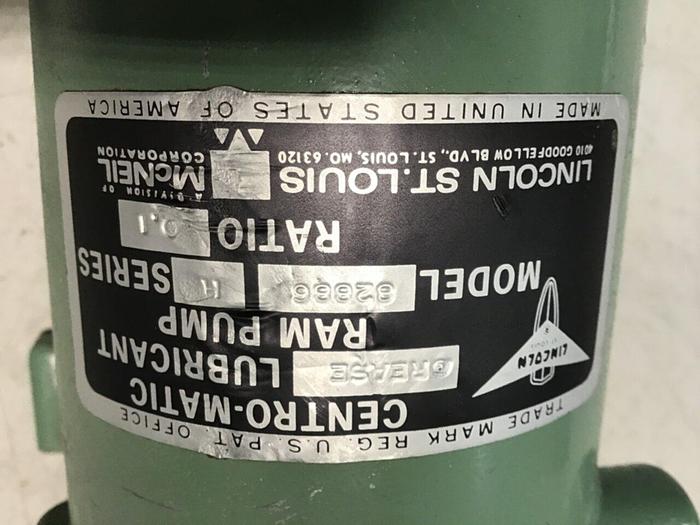 Used LINCOLN INDUSTRIAL Ram Pump 82886 #134650