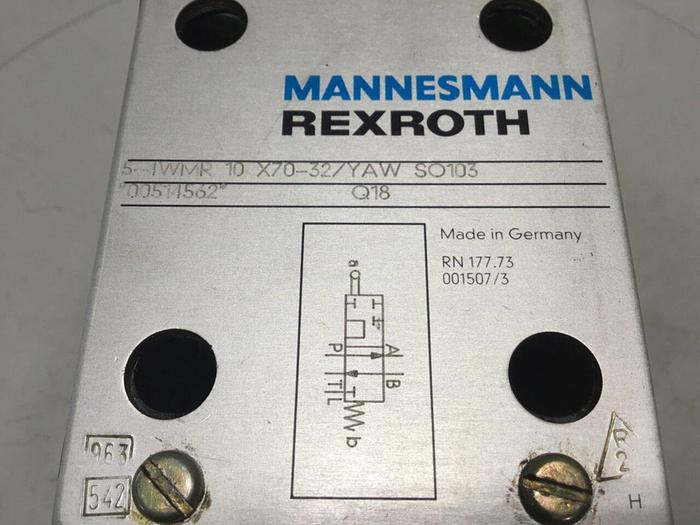 Used MANNESMANN REXROTH Valve 54WMR10X7032/YAW SO103 #129952