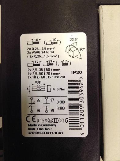 Used SIEMENS Overload Relay 3RU1 146-4KD0 #87195