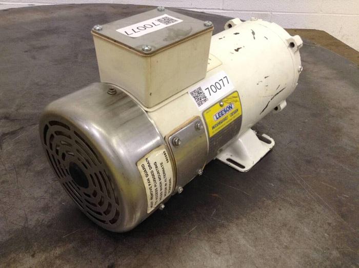 Used LEESON ELECTRIC CO DC Permanent Magnet Motor C4D17WK1G #70077