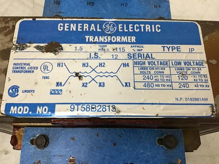 Used GENERAL ELECTRIC (G.E.) 1.5 kVA Transformer 9T58B2813 #134352