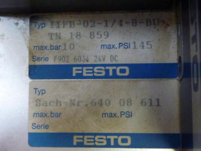 Used FESTO Control Block / Valve Terminal IFB8-02 #52865