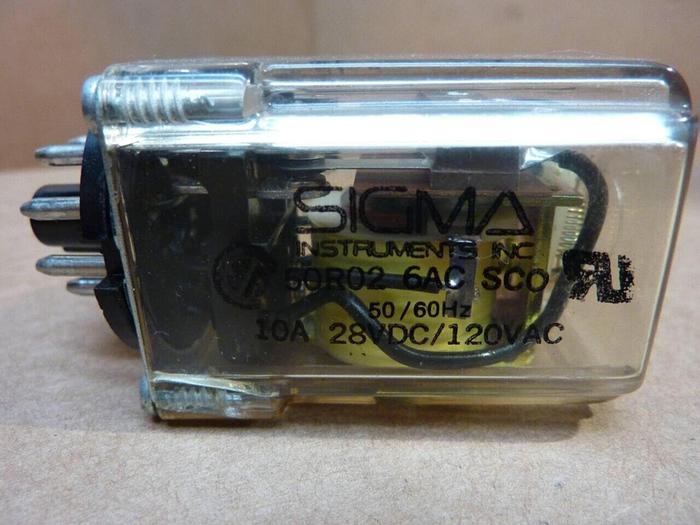 Used SIGMA CONTROL Relay 50R02 6AC SCO #38283