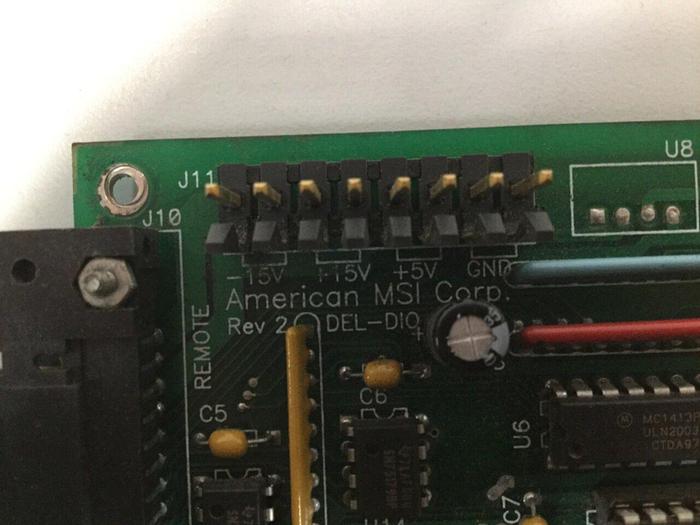 Used AMERICAN MSI Circuit Board DEL-DIO Used