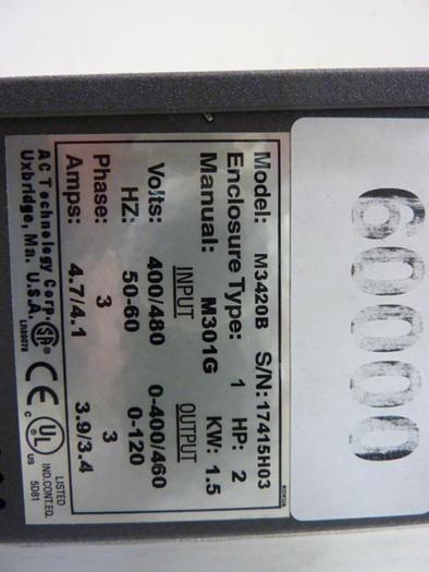Used AC TECHNOLOGY Intelligent Drive M3420B #60000