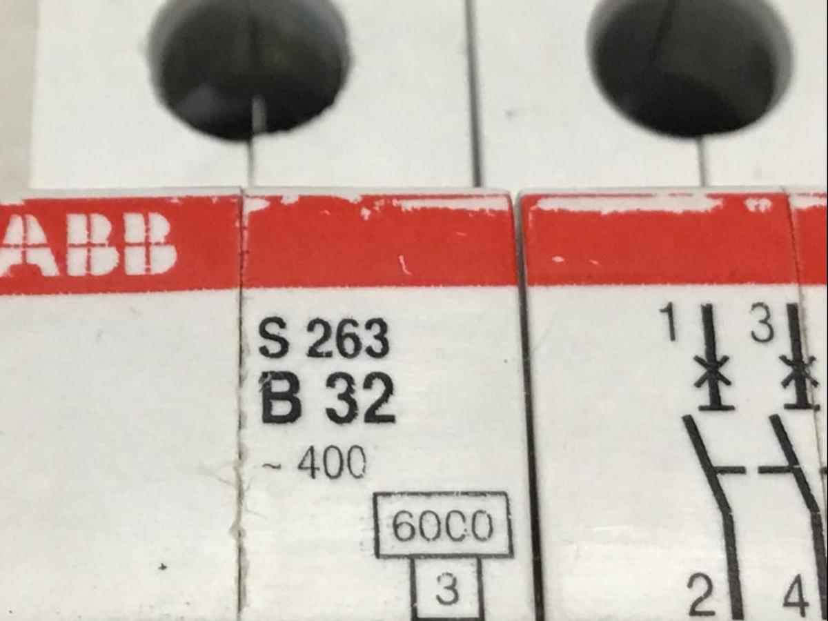 Used ABB Circuit Breaker 32 Amp S263-B32 USED