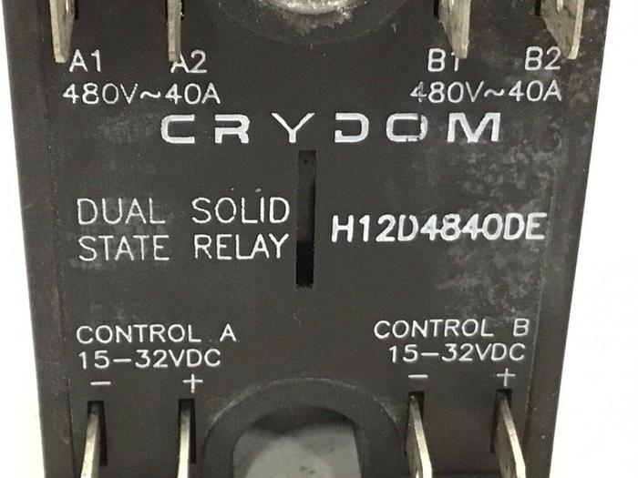 Used CRYDOM Dual Solid State Relay H12D4840DE #122498