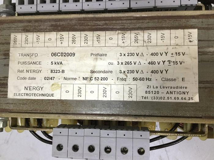 Used N ERGY 5 kVA Transformer 06C02009 Used
